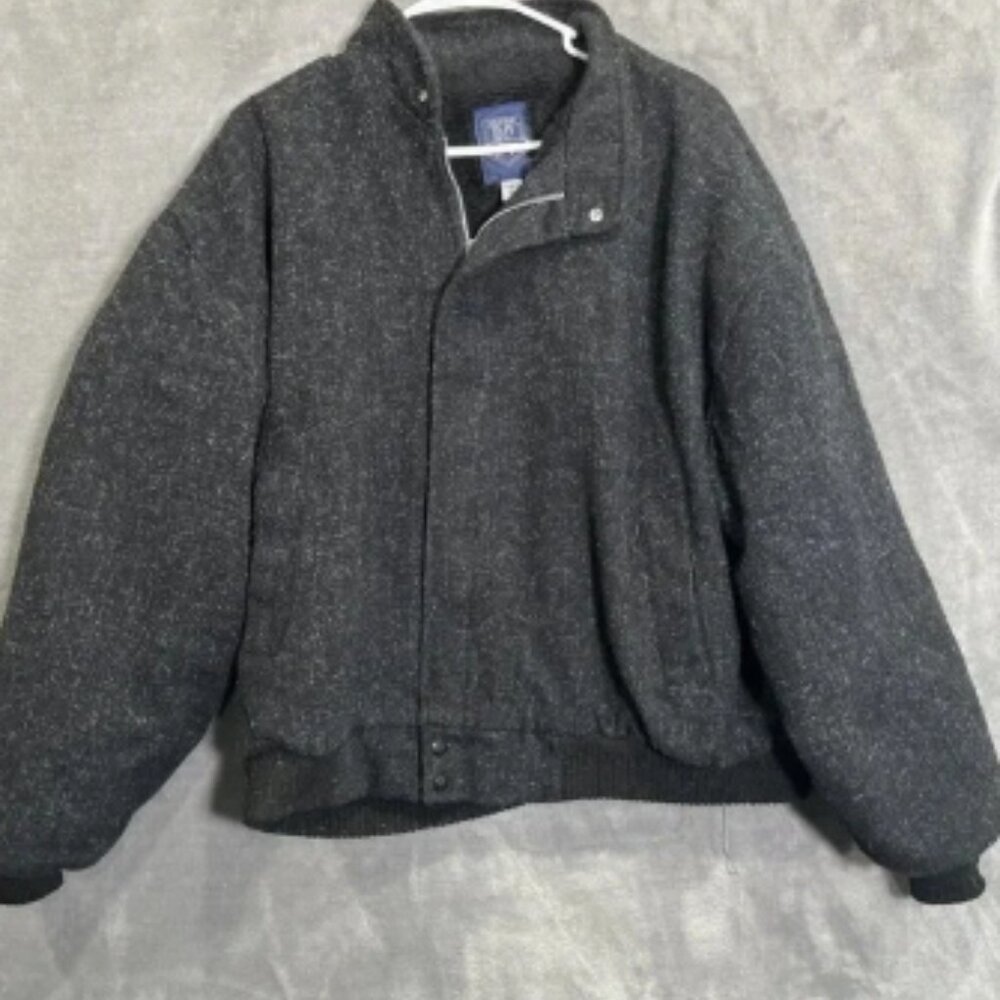 Vtg Polo Club Manhattan Bomber Jacket Full Zip Insulated Made In USA Size 2X 90s